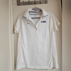 2 White Nike LSU Polo Shirt